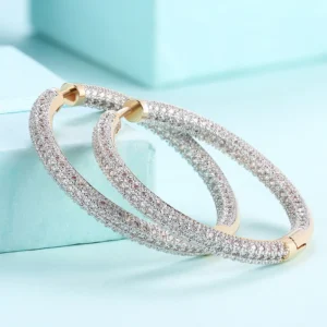 Gold Circle Hoop Earrings